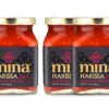 Mina Harissa Bundle: Spicy Red Chili Paste (10oz x 2) & Gourmet Hot Sauce (10oz) - Authentic Moroccan Flavor & Heat