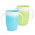 Munchkin Miracle 360° Sippy Cups with Handles - 2 Pack, 7oz Spill-Proof Trainer Cups for Toddlers 6+ Months, Blue & Green