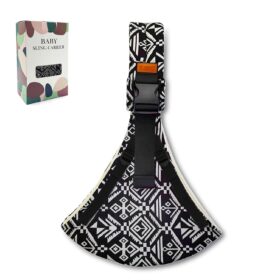 Baby Sling Carrier – Ergonomic Newborn to Toddler Wrap with Adjustable Straps & Breathable Fabric – Lightweight & Portable for Travel (Black Sailboat)