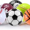 S Sheffla 6-Pack Novelty Golf Balls – Fun Sports Designs for Kids, Beginners & Practice – Funny Gift Idea