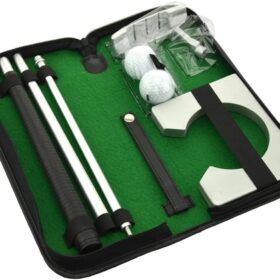 Neon Portable Executive Golf Putter Set – Travel Indoor Practice Kit with Ball & Cup