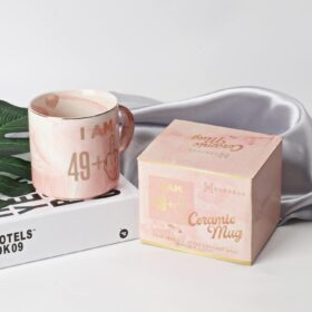 Funny 50th Birthday Gifts for Women - Fabulous Pink Marble Coffee Mug & Cute Turning 50 Gag Present Idea for Wife, Mom, Sister, Best Friend - 11.5oz Ceramic Cup