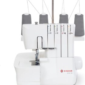 SINGER S14-78 Serger Overlock Machine with 2-3-4 Thread Capability, 1200 SPM, Color Coded Lay-in Threading & Differential Feed, White