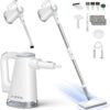 FEPPO 2-in-1 Steam Mop and Handheld Cleaner – 230°F High Temp Floor Steamer with 10 Accessories for Hardwood, Tile, Grout, and Furniture