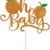 Orange Slice Baby Cake Topper - Cute Fruit Themed Birthday & Baby Shower Decoration