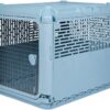 SportPet Designs Large Collapsible Plastic Dog Crate with Rolling Door – Portable, Durable Travel Kennel for Cats & Dogs up to 50 lbs