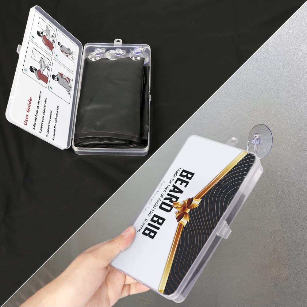 Beard Bib Apron for Men - Waterproof Hair Catcher for Shaving & Grooming with Suction Cups, Unique Gift for Husband & Dad