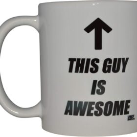 Rogue River Tactical 'This Guy Is Awesome' Funny Coffee Mug – 11oz White Novelty Cup, Best Gag Gift for Dad, Husband, Men, Boyfriend, & Brother