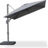 PURPLE LEAF 10' x 13' Graphite Grey Offset Patio Umbrella - 360° Swivel & Tilting Cantilever Design with 240 GSM UV-Resistant Canopy and Heavy-Duty Aluminum Frame for Backyard & Pool