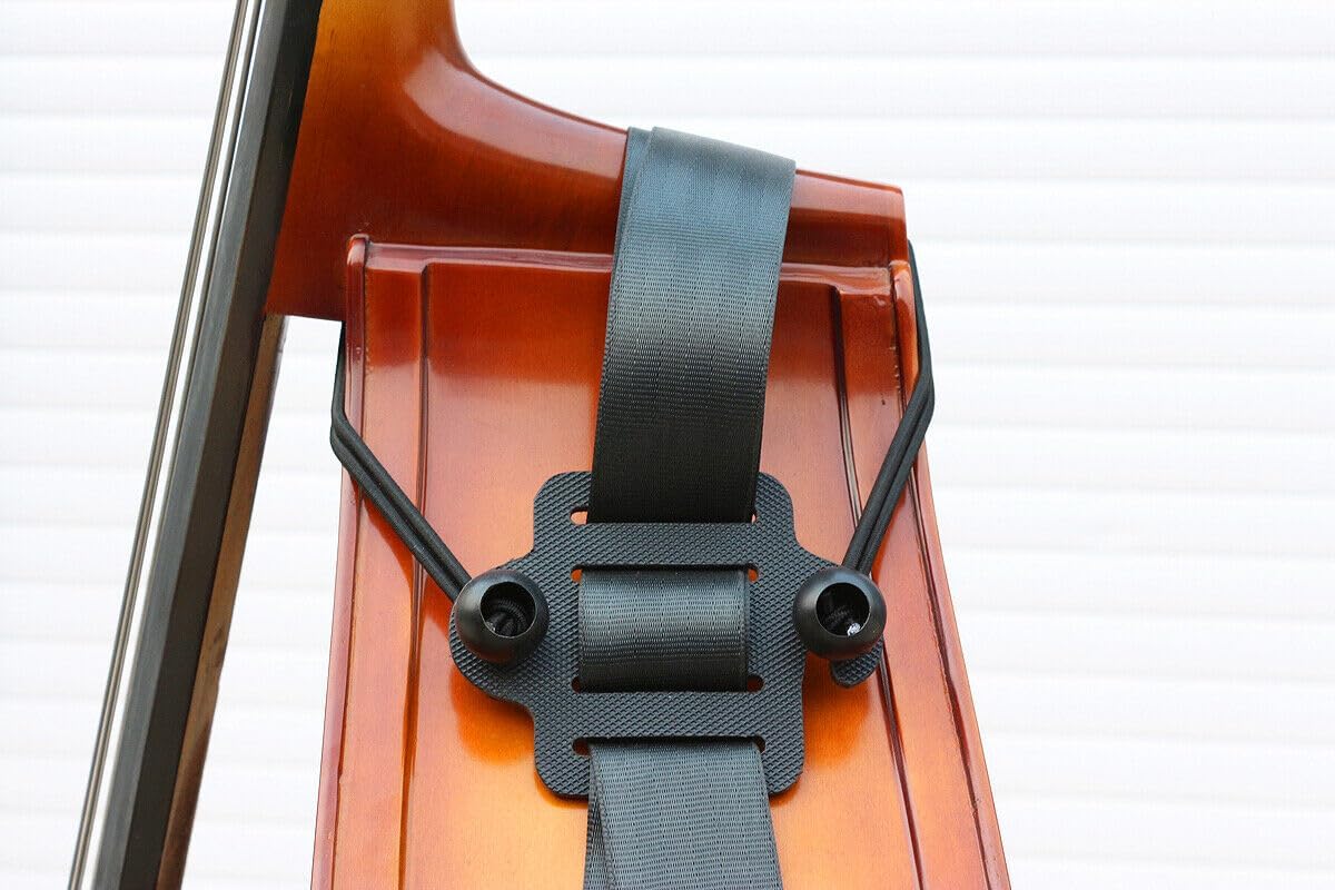 Double Bass Transport Cart with Durable Wheels & Adjustable Strap – Fits 1/10 to 4/4 Size Upright Basses