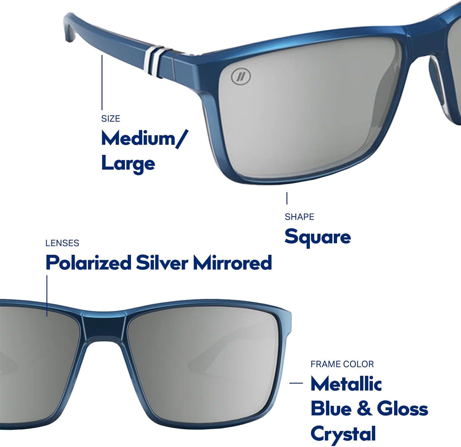 Blenders Eyewear Mesa Polarized Sunglasses – Modern Wraparound Frames with 100% UV Protection for Men & Women
