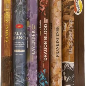 Sreevani Premium Incense Sticks Gift Set – 6 Popular Scents & Wooden Holder Bundle – Aromatherapy & Home Fragrance Kit