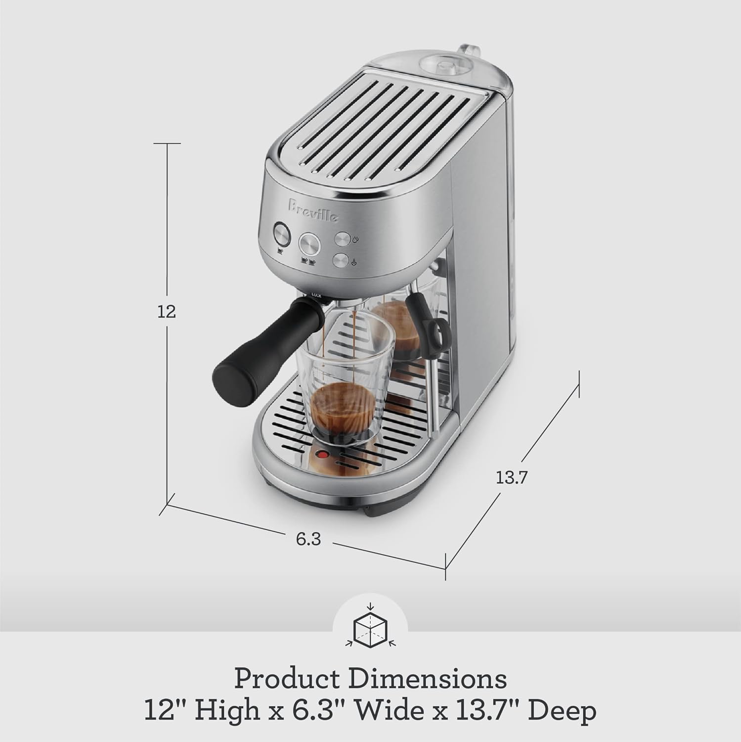 Breville Bambino BES450BSS Espresso Machine - Brushed Stainless Steel, 3rd Generation
