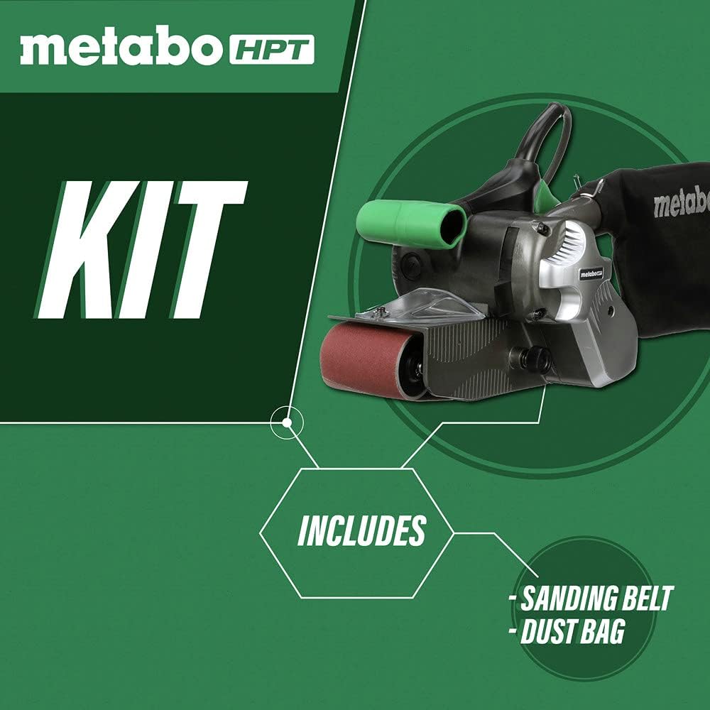 Metabo HPT SB8V2 Belt Sander, 3 x 21 Inch, 9.0 Amp Variable Speed with Soft Grip and Dust Bag