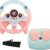 RedCrab Pink Baby Steering Wheel Toy – Interactive Driving Simulator with Light, Music, Brake & Gas Pedals – Educational Car Playset for Toddlers & Kids