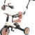 newyoo 5-in-1 Transformable Toddler Tricycle with Parent Push Handle – Adjustable Balance Bike & Trike for 1-3 Years, Includes Safety Belt & Backrest (Khaki)