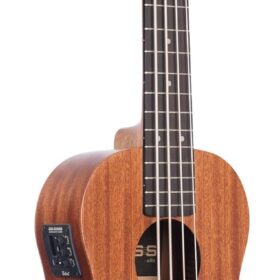 Kala Wanderer Acoustic-Electric U•BASS® with Rosewood Fretboard – Solid Top Bass Ukulele with Built-in Pickup