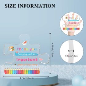 Teacher Appreciation Gift - Acrylic Decor Sign with Stand, Inspirational Desk Ornament for Educators, Mentors & Colleagues (Best for Back to School, Christmas, Retirement & End of Year)