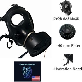 Professional NBC-77 Civilian Gas Mask with Premium 40mm Filter - Full Face Respirator for Organic Vapor, Smoke, Welding, and Chemical Safety