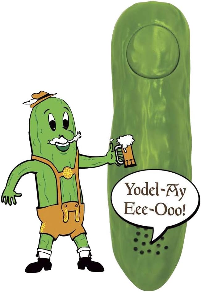 Archie McPhee Yodeling Pickle – The Ultimate Musical Prank Toy & Novelty Gag Gift for All Ages (Batteries Included)