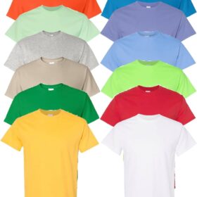 Men's 12-Pack Cotton Crew Neck T-Shirts - Premium Lightweight Short Sleeve Tees in Assorted Colors - Essential Bulk Multipack for Everyday Wear (S-5XL)