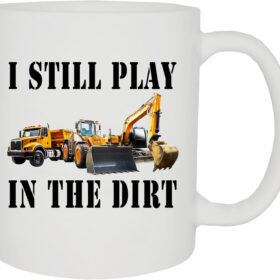 Rogue River Tactical 11oz Funny Construction Worker Coffee Mug – Heavy Equipment Operator Novelty Gift - Dishwasher & Microwave Safe