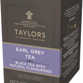 Taylors of Harrogate Earl Grey Tea - 20 Individually Wrapped Black Tea Bags - Fragrant Citrus Bergamot Blend - Hot & Iced