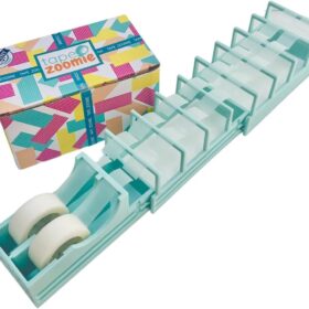 Tape Zoomie Original Viral Desktop Tape Dispenser – Blade-Free, Heavy-Duty 18-Strip Tool for Gift Wrapping, Crafts & Office
