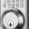 TEEHO TE001 Keyless Entry Door Lock with Keypad - Smart Electronic Deadbolt for Front Door, Auto Lock, 20 User Codes, Easy Installation (Satin Nickel)