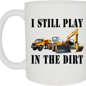 Rogue River Tactical 11oz Funny Construction Worker Coffee Mug – Heavy Equipment Operator Novelty Gift - Dishwasher & Microwave Safe
