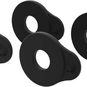 D'Addario Flex Lock Guitar Strap Locks - Secure Strap Blocks, No Drilling Required, Fits Most Electric & Acoustic Guitars - Black (4 Pack)