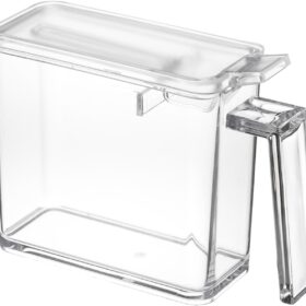 Yamazaki Home Tower Series Spice Storage Container – Minimalist Kitchen Organizer (Small, Black)