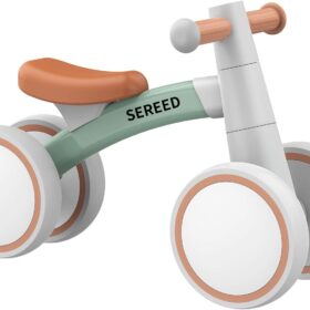 SEREED Baby Balance Bike – 4-Wheel No-Pedal Toddler Bike for 1 Year Old Boys & Girls (12-24 Months)