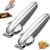 Heavy-Duty Stainless Steel Nut Crackers – Ergonomic Chestnut, Walnut & Pecan Clip Tool Set (2-Pack, Silver)