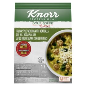 Knorr Professional Soup du Jour Italian Style Wedding Soup Mix with Meatballs, Bulk Restaurant Quality, 18.2 oz (Pack of 4)