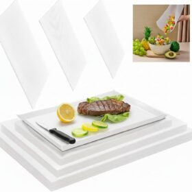 LemonRoad Disposable Cutting Board Sheets – 30-Pack Flexible Plastic Mats for Kitchen, BBQ, and Camping (3 Sizes)