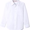 French Toast Boys' Wrinkle-Free Expandable Collar Button-Down Dress Shirt – Long Sleeve Poplin (Standard & Husky Sizes)