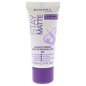 Rimmel London Stay Matte Liquid Primer - Ultra Lightweight Long-Lasting Makeup Base - Minimizes Pores & Controls Shine, 1 Fl Oz (003 Nude)