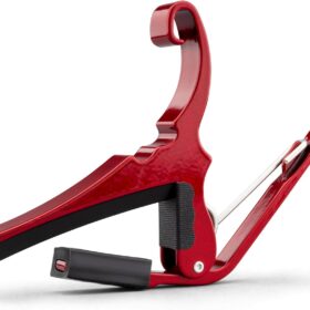 Kyser Quick-Change Guitar Capo for Acoustic & Electric Guitars - Ruby Red (KG6RA) - Made in USA