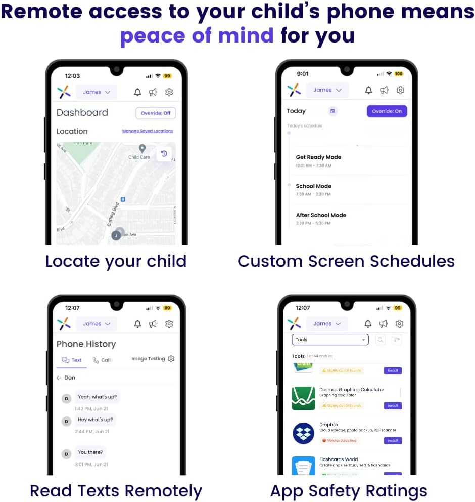 Pinwheel Genesis 4 Kids Smartphone | Unlocked Android Phone with Parental Controls, GPS Tracking & Safe App Library (No Social Media) | 1 Month Free Service