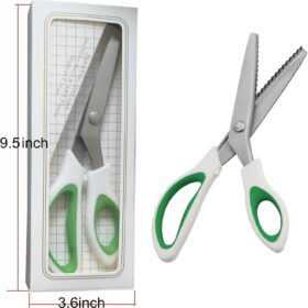 Professional Pinking Shears for Fabric – Heavy Duty Zig Zag Scissors with Comfort Grip Handles – Ideal for Sewing, Dressmaking, Quilting, and Crafts