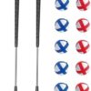 Portable Golf Chipping Game Set with Sticky Target – Indoor & Outdoor Backyard Practice Game Includes 2 Clubs & 10 Balls