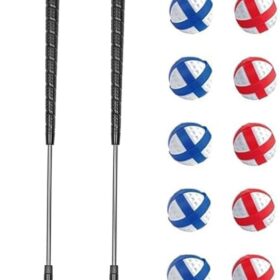 Portable Golf Chipping Game Set with Sticky Target – Indoor & Outdoor Backyard Practice Game Includes 2 Clubs & 10 Balls