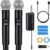 Professional Wireless Karaoke Microphone System – Dual Handheld USB Rechargeable Mics with LED Display, Aluminum Alloy Body & 30m Range for Home KTV, Meetings, and Events