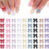 200-Piece 3D Resin Bowknot Nail Charms & Butterfly Rhinestones for DIY Nail Art, Phone Cases & Crafts