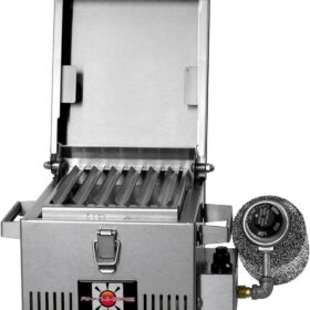 Solaire SOL-IR8A Anywhere Mini Portable Infrared Propane Grill – Stainless Steel Tailgating & Camping Gas Grill