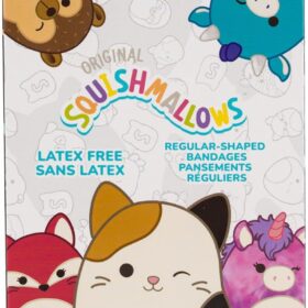 Smart Care Squishmallows Adhesive Bandages – Latex-Free, Cute Wound Care for Kids – 20 Count