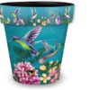Briarwood Lane Springtime Hummingbirds Decorative Planter – UV-Resistant Outdoor & Indoor Flower Pot (8.5")