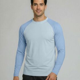 Real Essentials Men's UPF 50+ Long Sleeve Rash Guards - 4 Pack Quick Dry Swim Shirts for Fishing, Surf & Beach