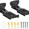 Universal Soundbar Wall Mount Brackets (2-Pack) - Heavy Duty Steel Shelf, Adjustable Depth for Samsung, LG, Vizio, Bose, Sony - Includes Anti-Slip Guardrail & Hardware